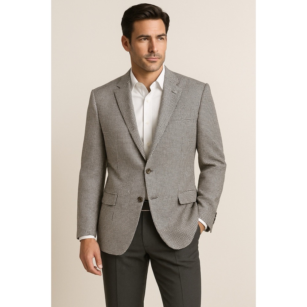 Austin Reed London Mens SZ46 Pure Wool Tweed Blazer Sport Coat Heritage Luxury